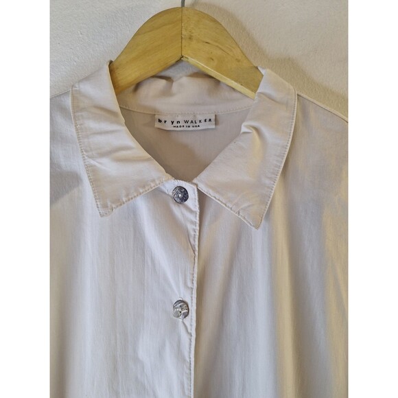 BRYN WALKER L/S Button Up Shirt Womens Sz S Tunic Classic Capsule Lagenlook Boho - Picture 3 of 8